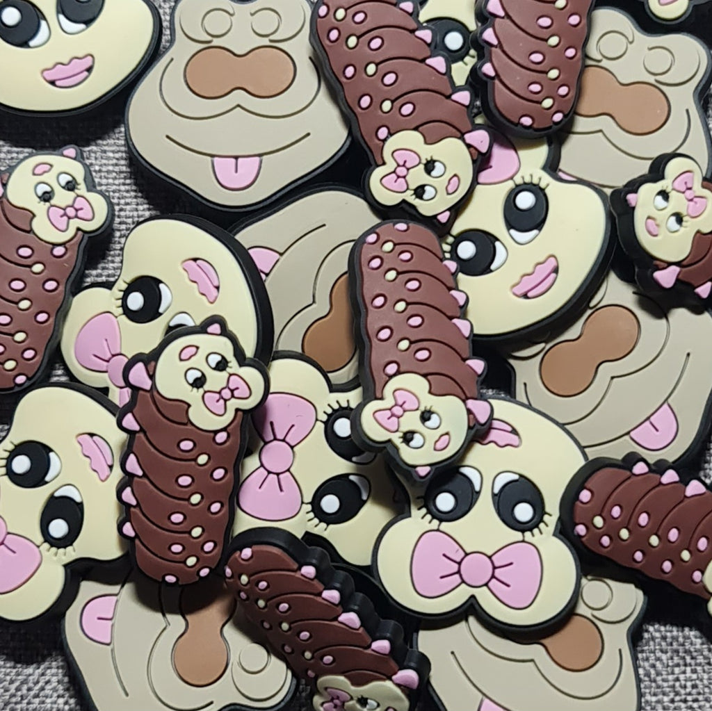 Caterpillar Cake Crocs Charms x3