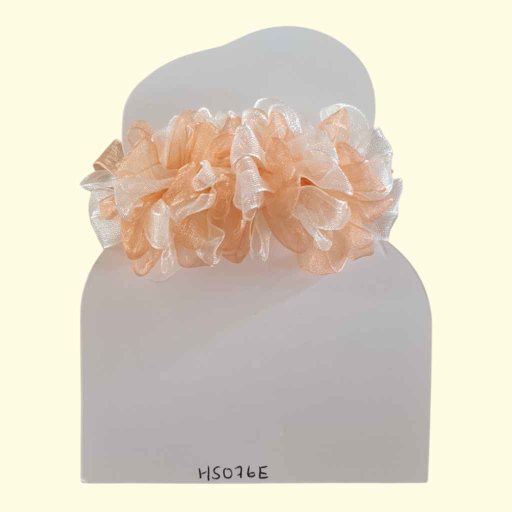 Ruffle Orange Hair Scrunchie