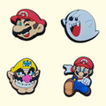 Super Mario Crocs Charms x4