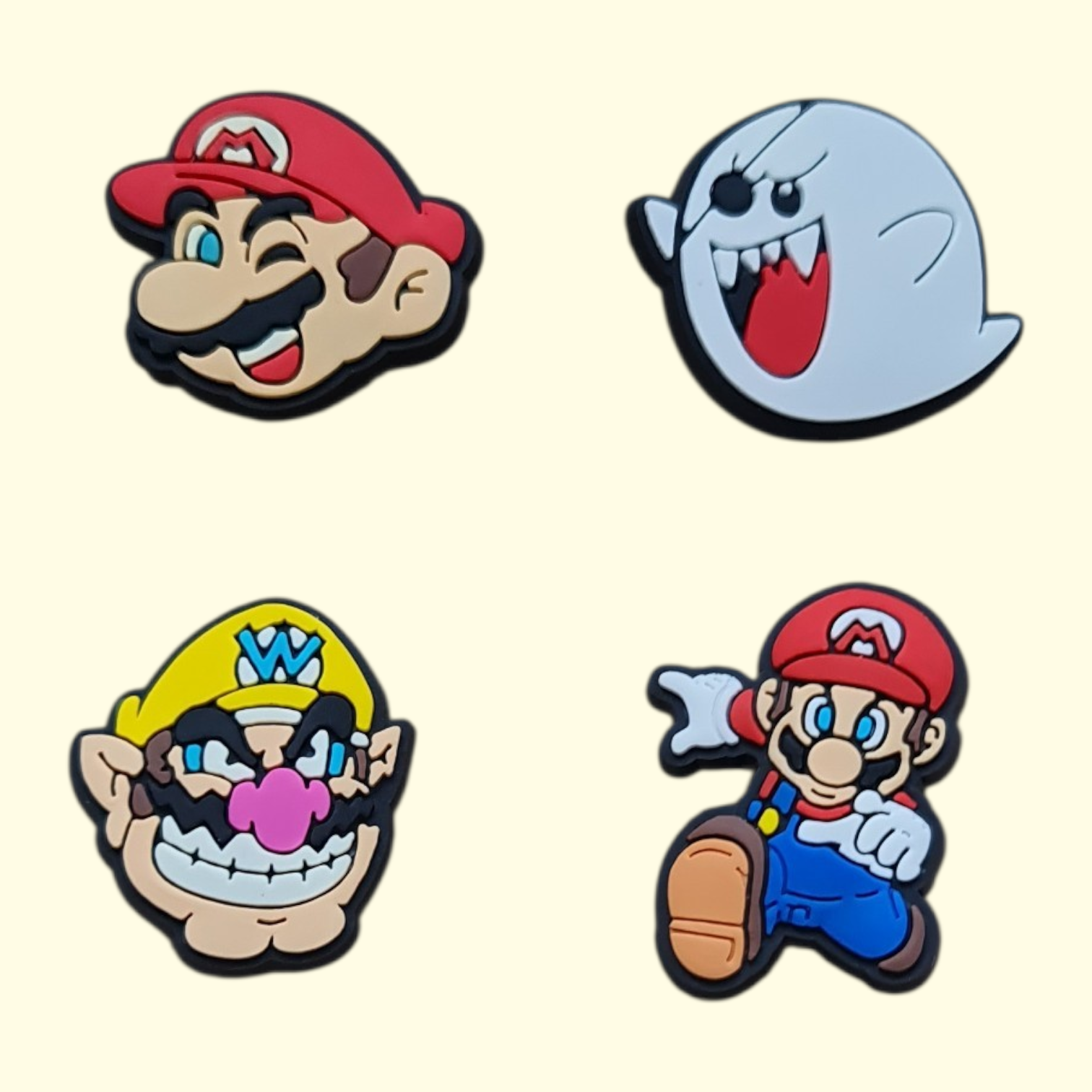 Super Mario Crocs Charms x4