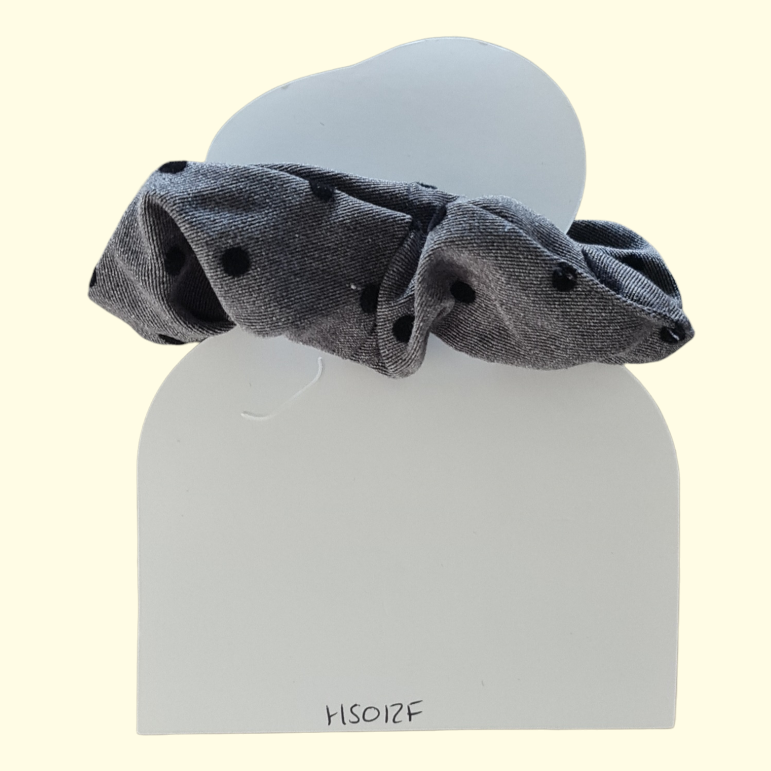 Grey Spot Hair Scrunchie
