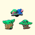 Baby Yoda Stitch Crocs Charms x3
