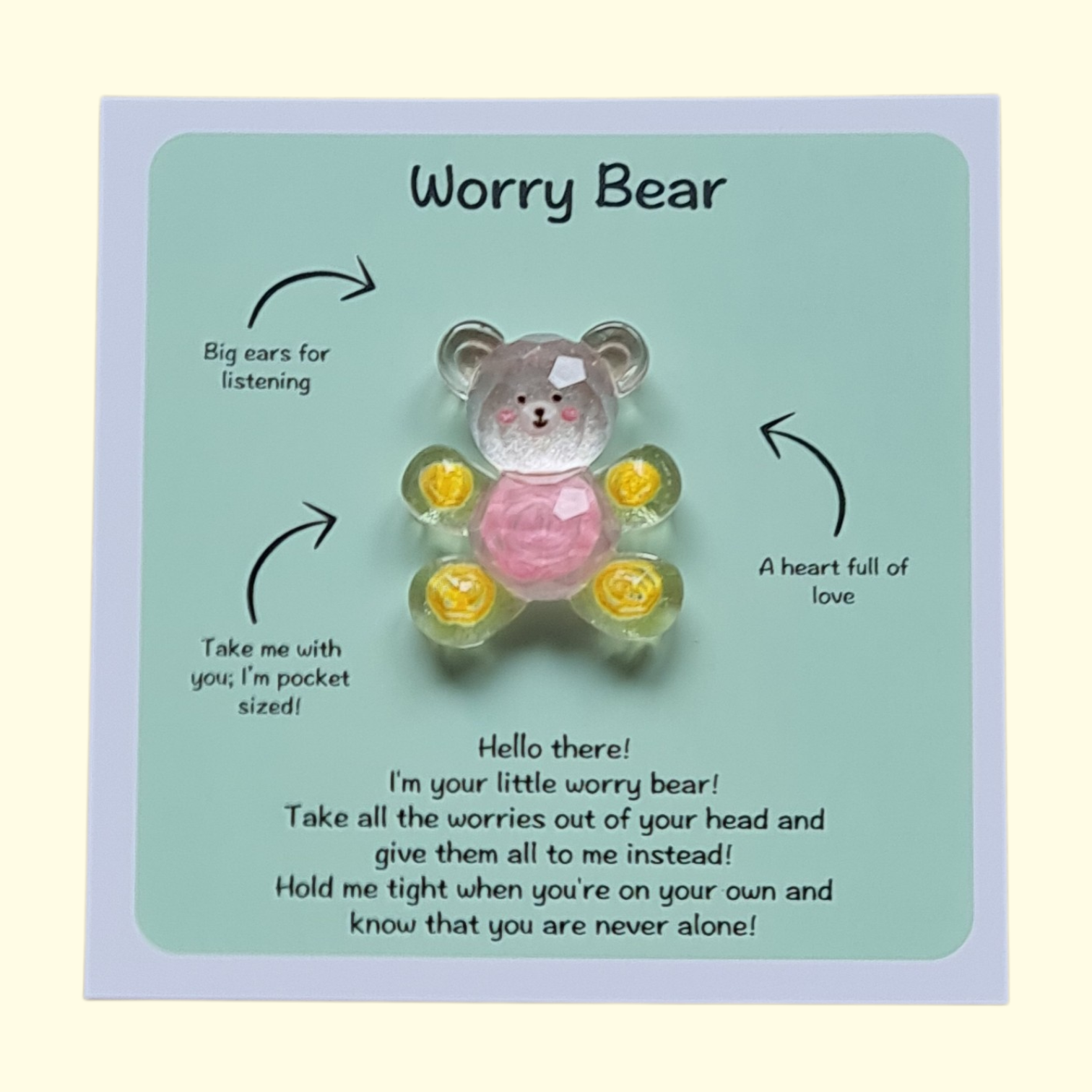 Bear Light Pink Pocket Hug
