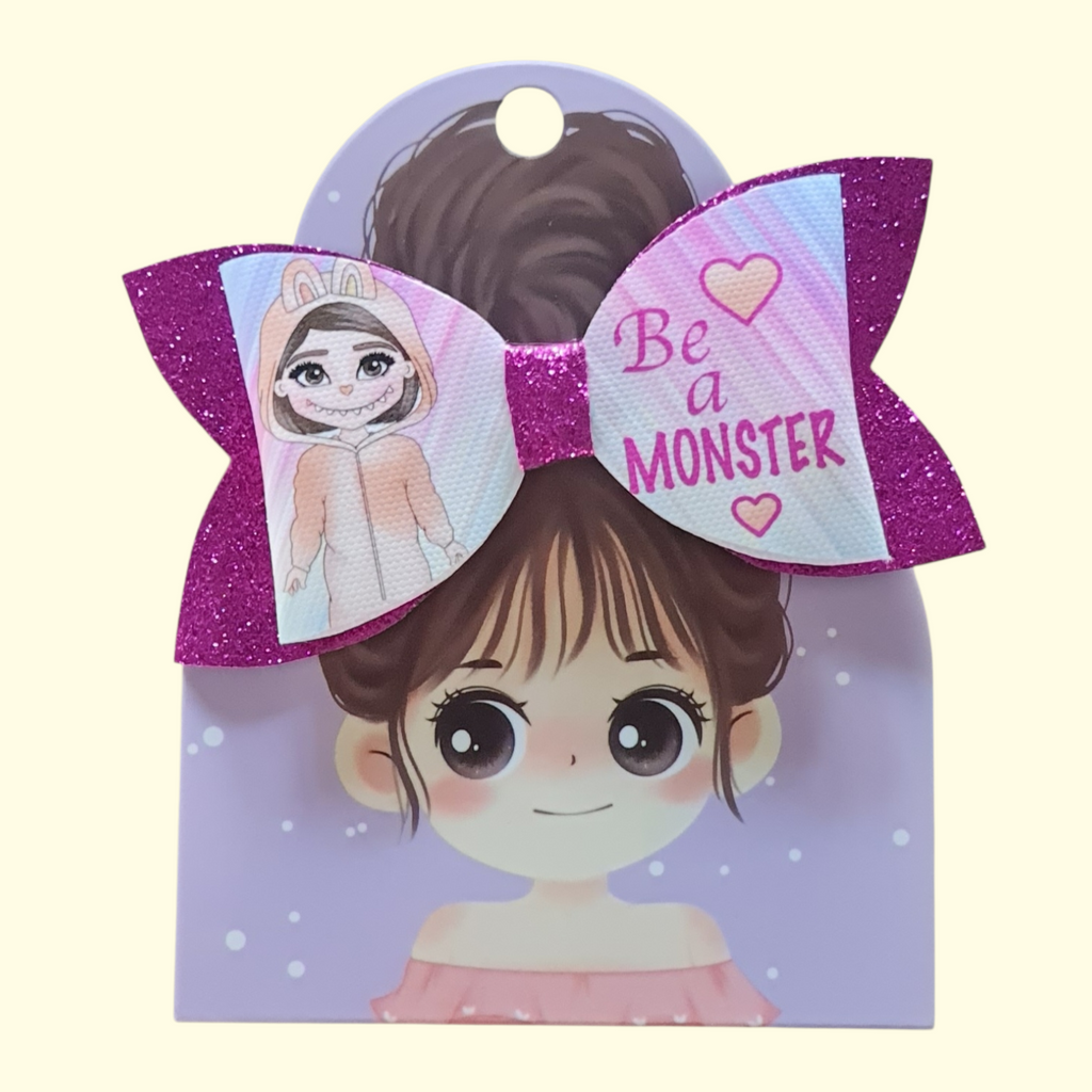 Labubu Be A Monster Brunette Hair Bow