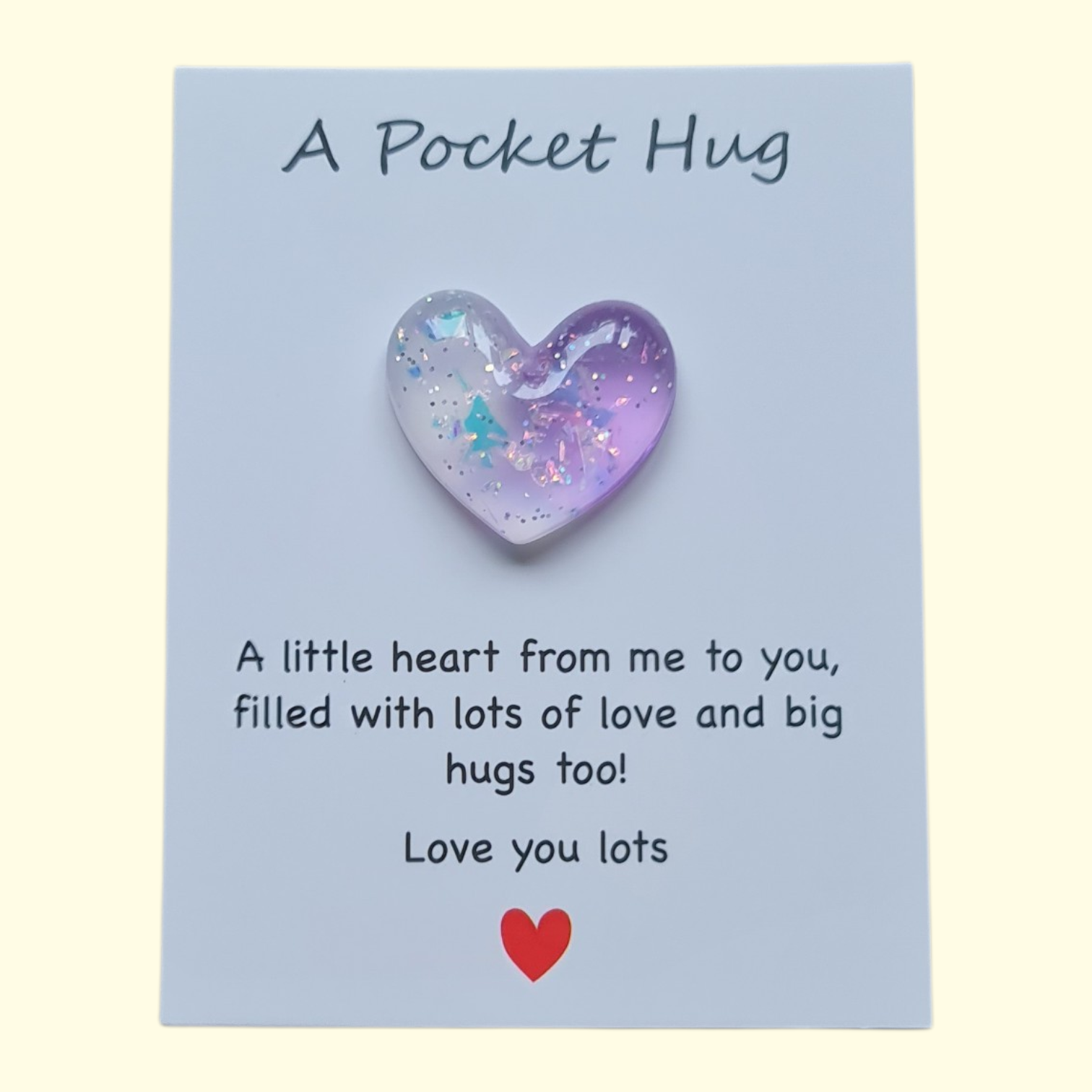 Heart White Pocket Hug