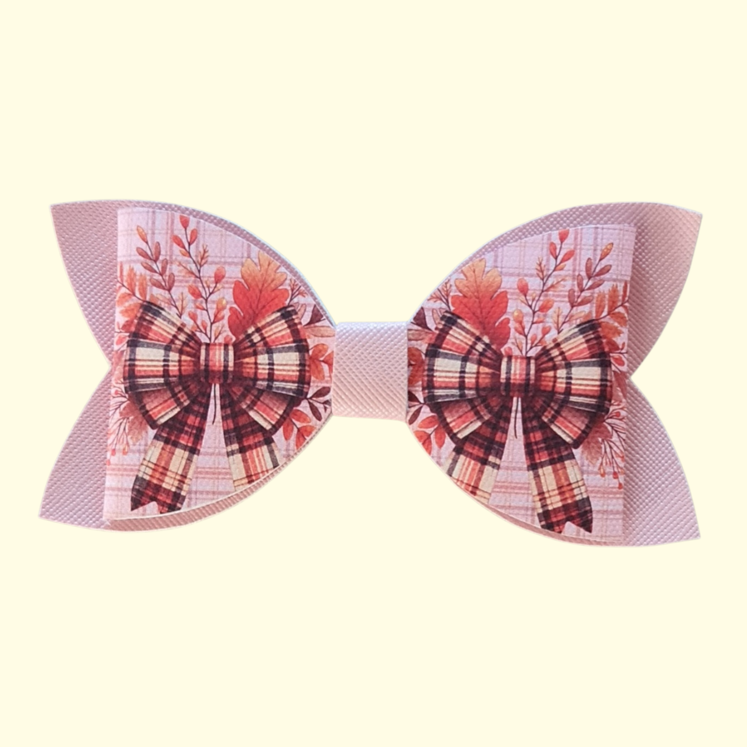Autumn Bow Pink Hair Bow