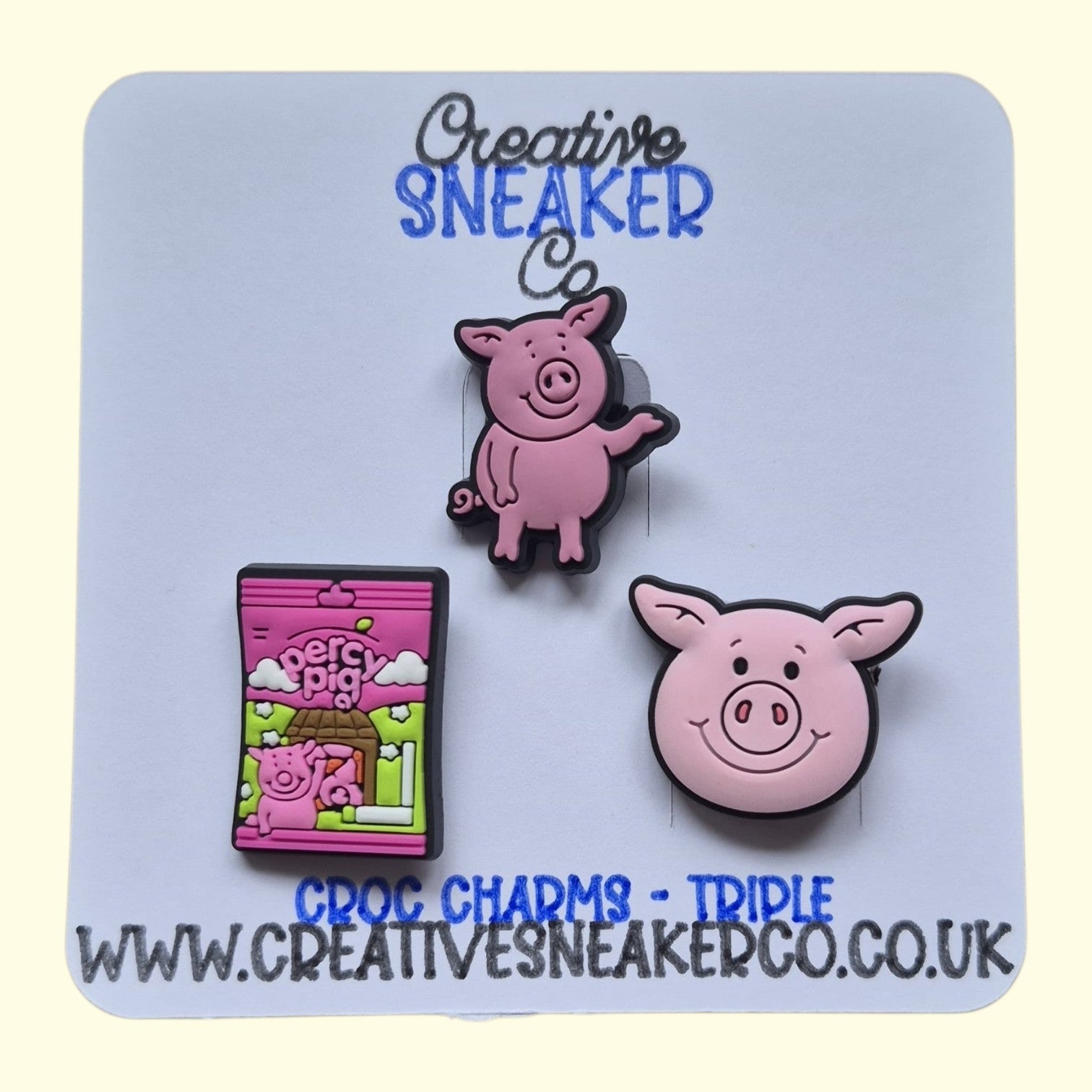 Percy Pig Crocs Charms x3