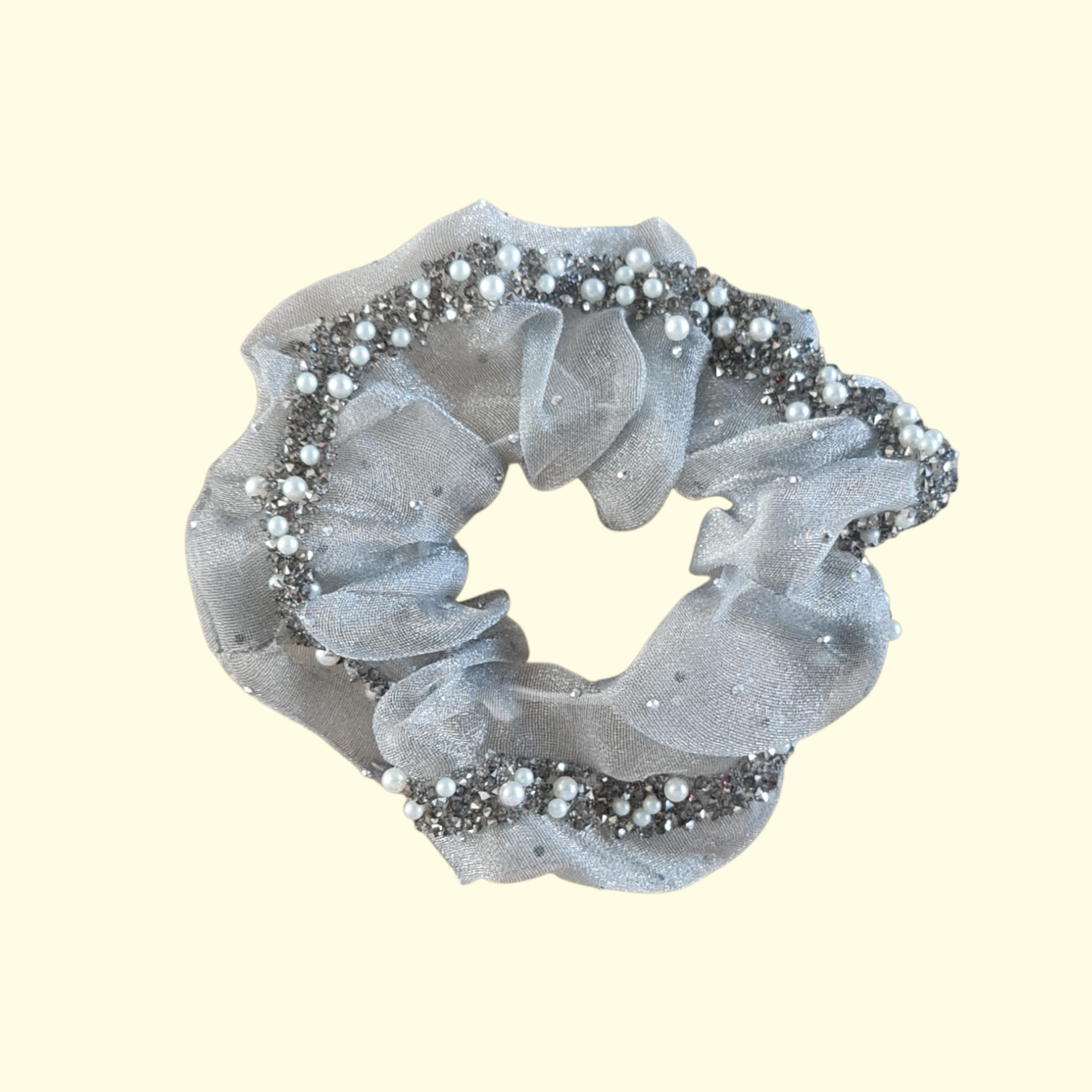 Bling Silver Hair Scrunchie