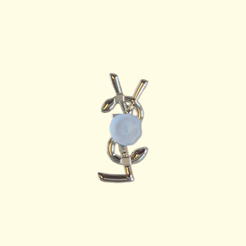 Silver Bling Designer YSL Crocs Charms x1