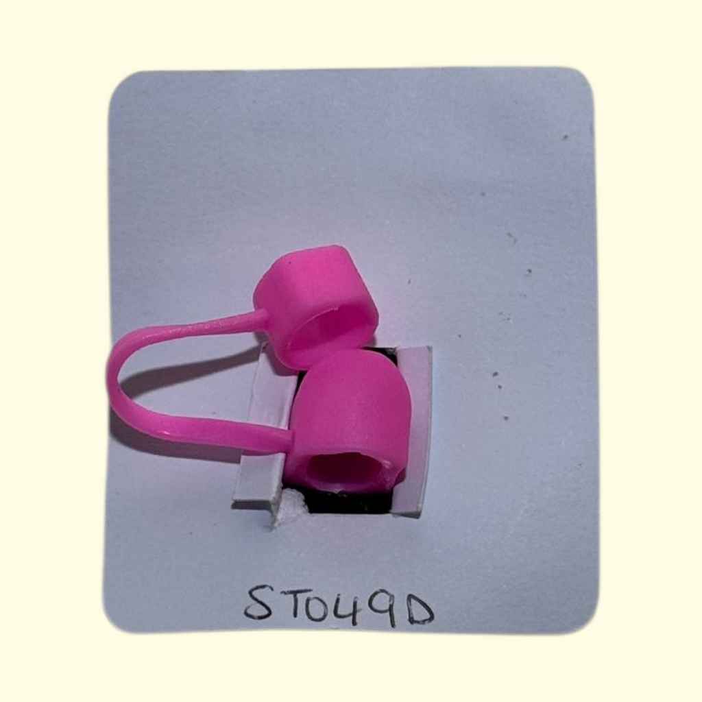 Highland Cow Pink Flowers Straw Topper