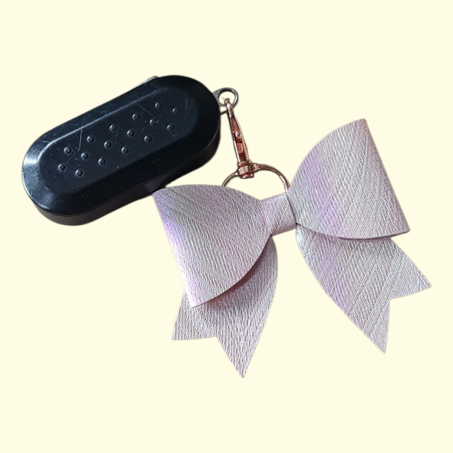 Pink Irridescent Bag Charm