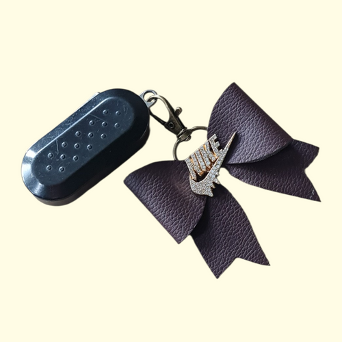 Brown Gold Nike Swoosh Bag Charm