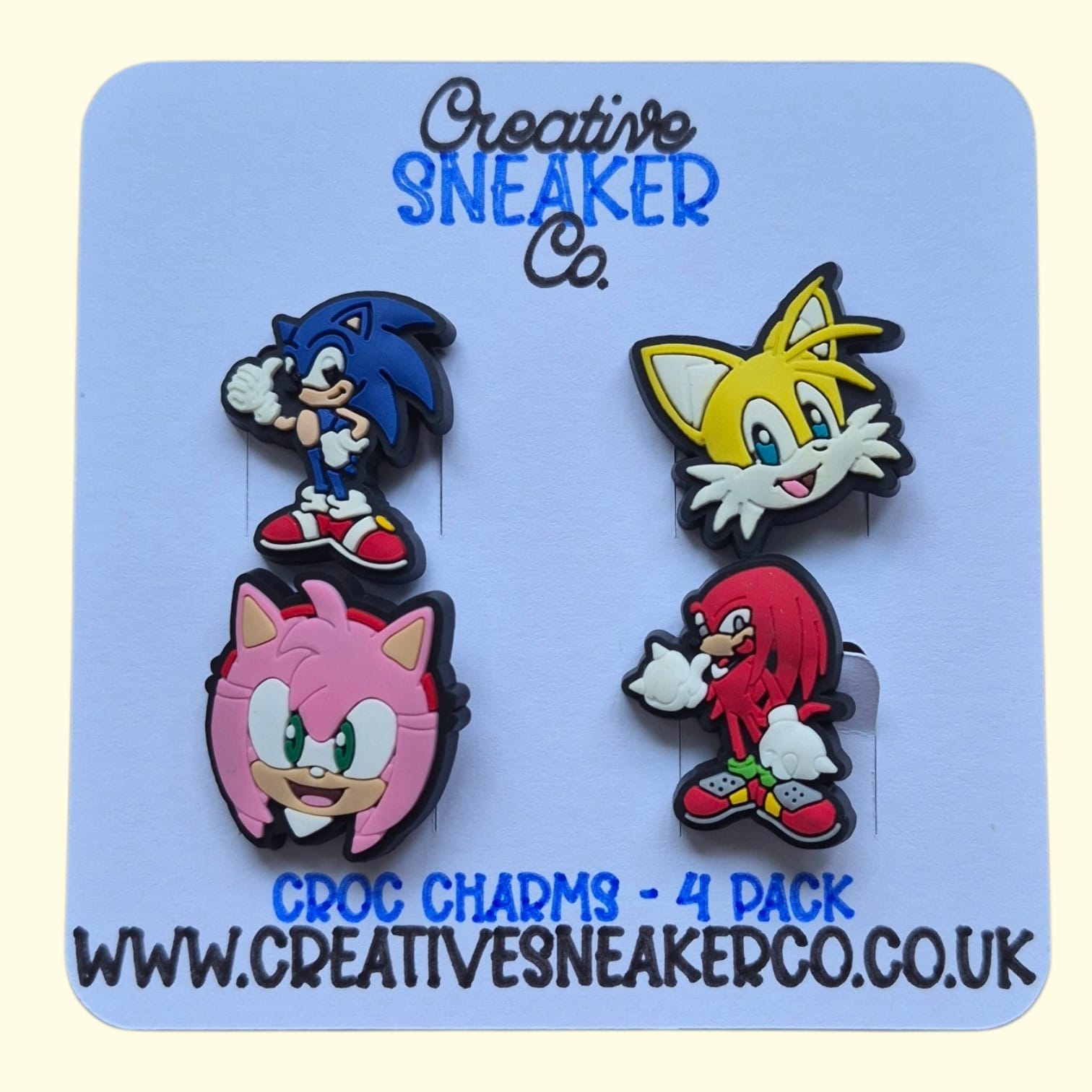 Sonic Crocs Charms x4