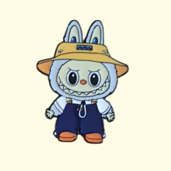 Labubu Grey Pin Badge