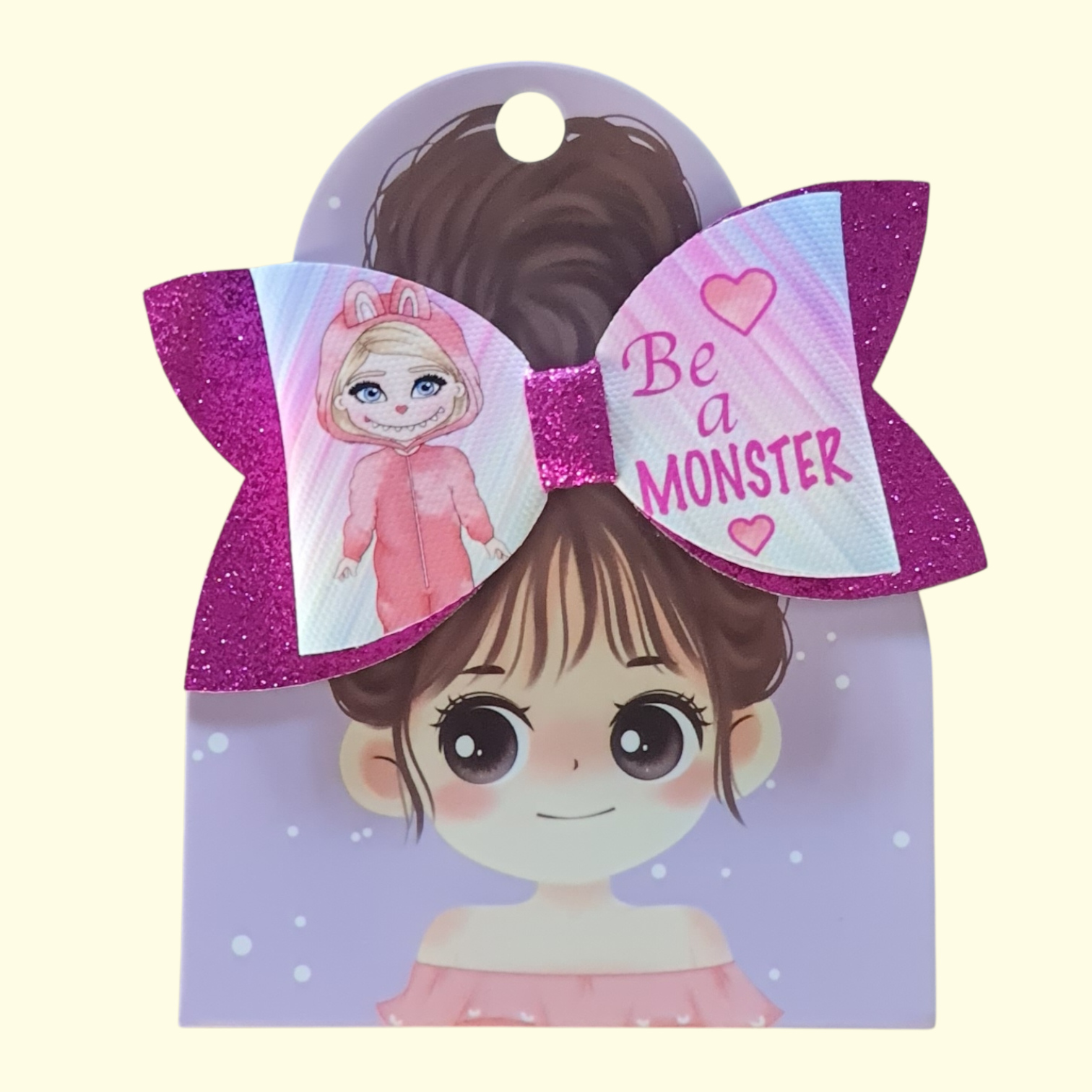 Labubu Be A Monster Blonde Hair Bow