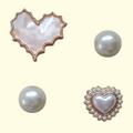 Pink Heart Crocs Charms x4