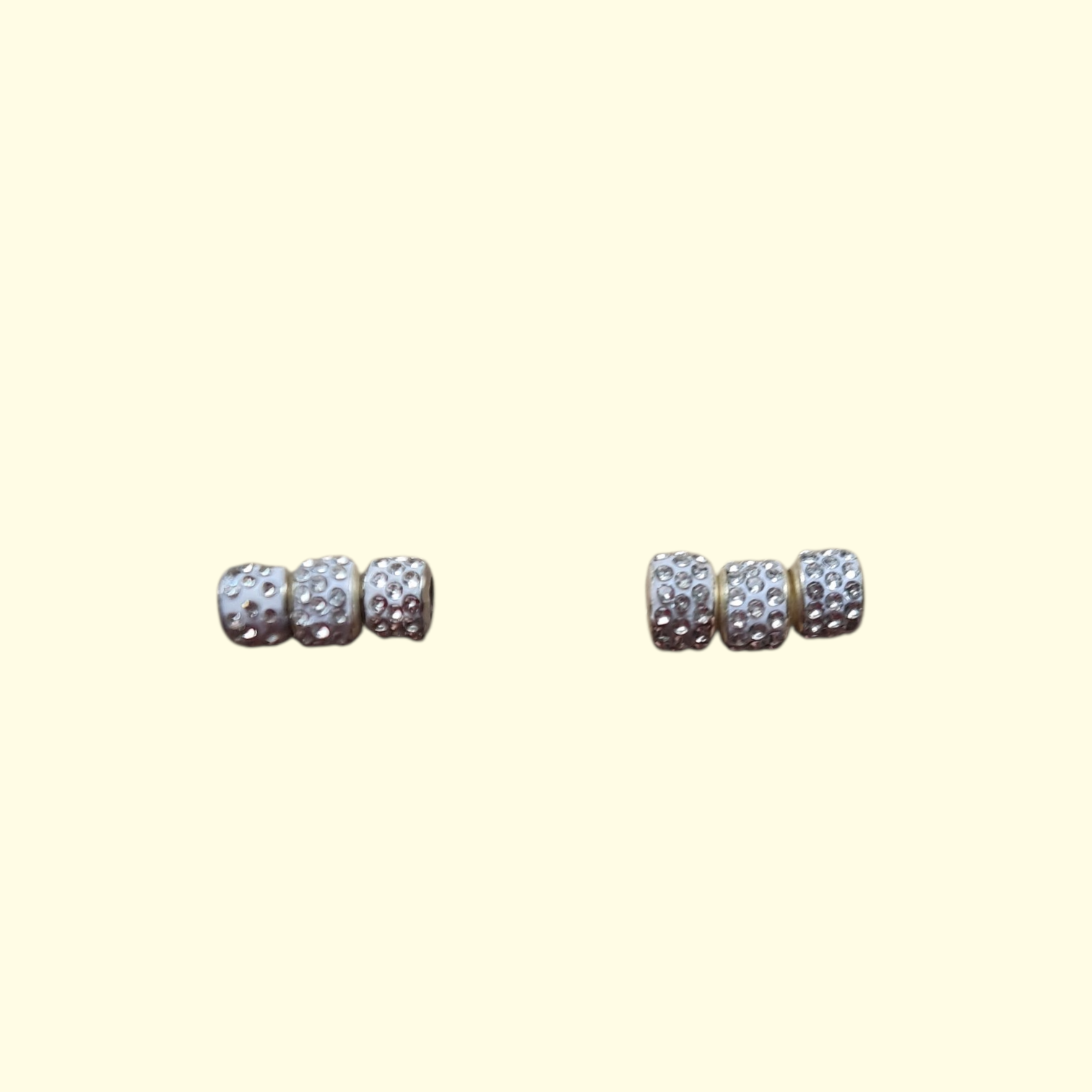 Silver Bling Diamanté Spacer Shoelace Charms