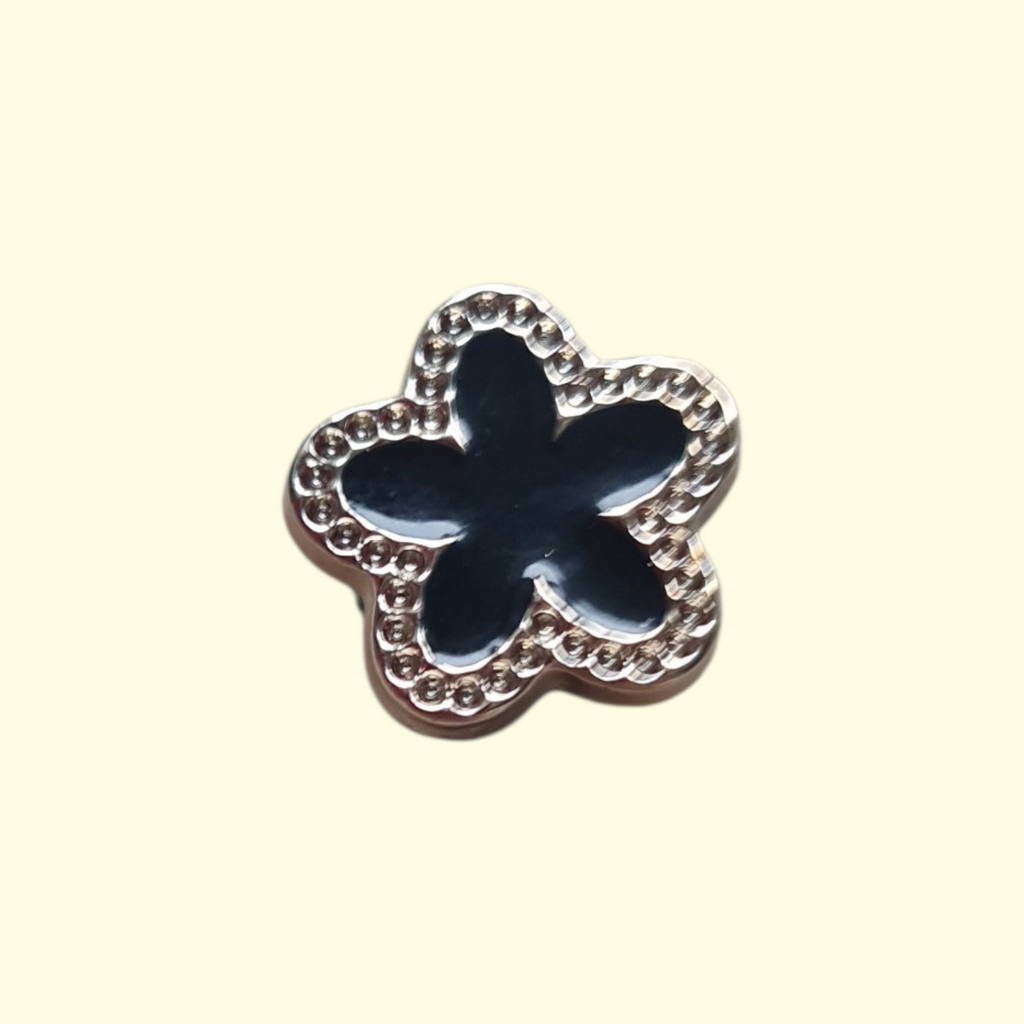 Black Gold Love Bling Crocs Charms x4
