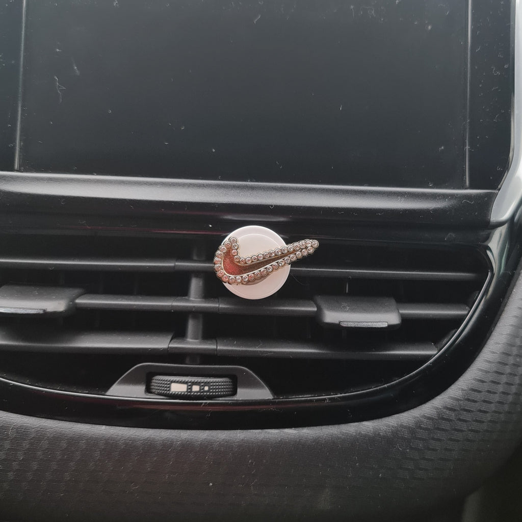 Swoosh Gold Clip In Car Air Freshener