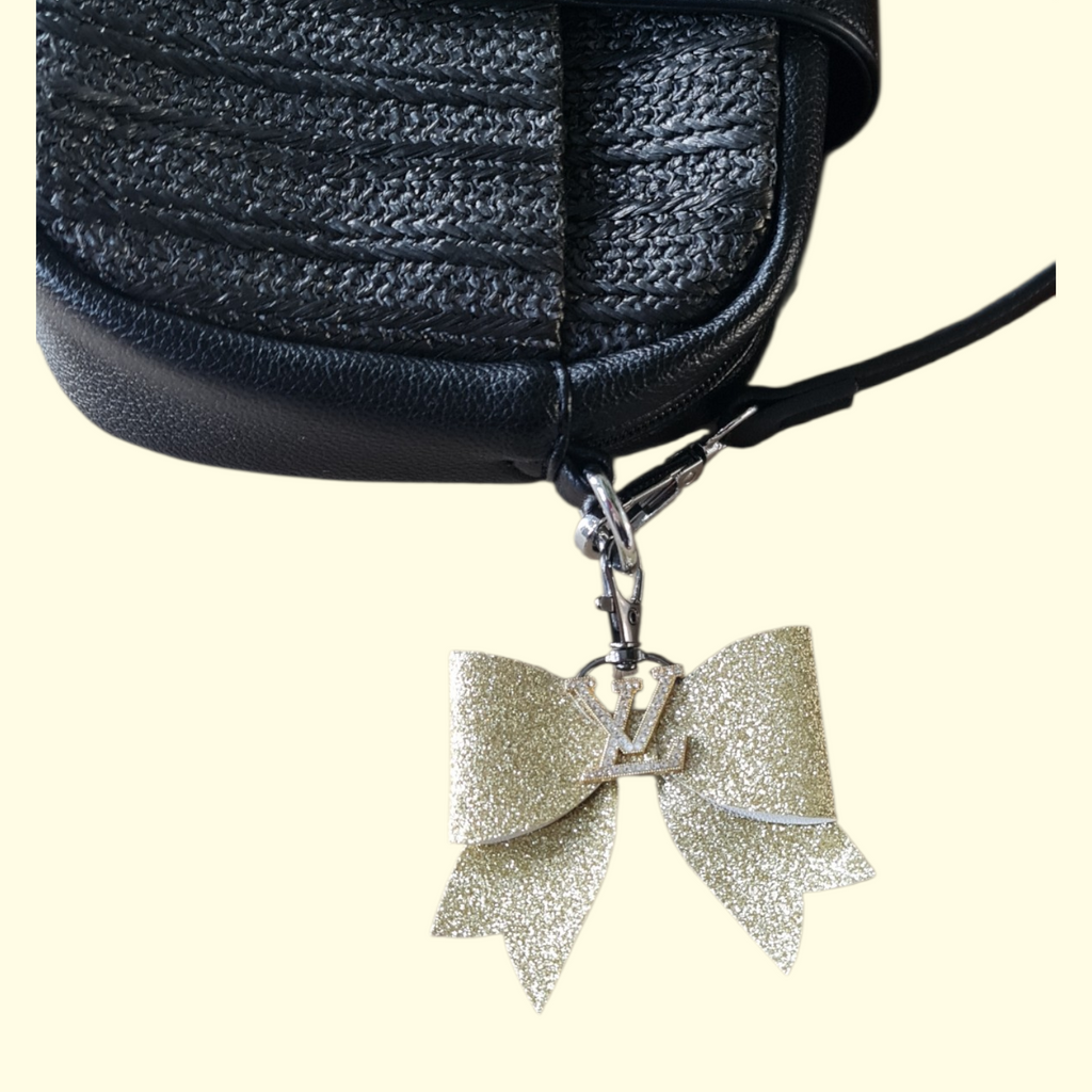 Soft Gold Glitter Gold LV Bag Charm