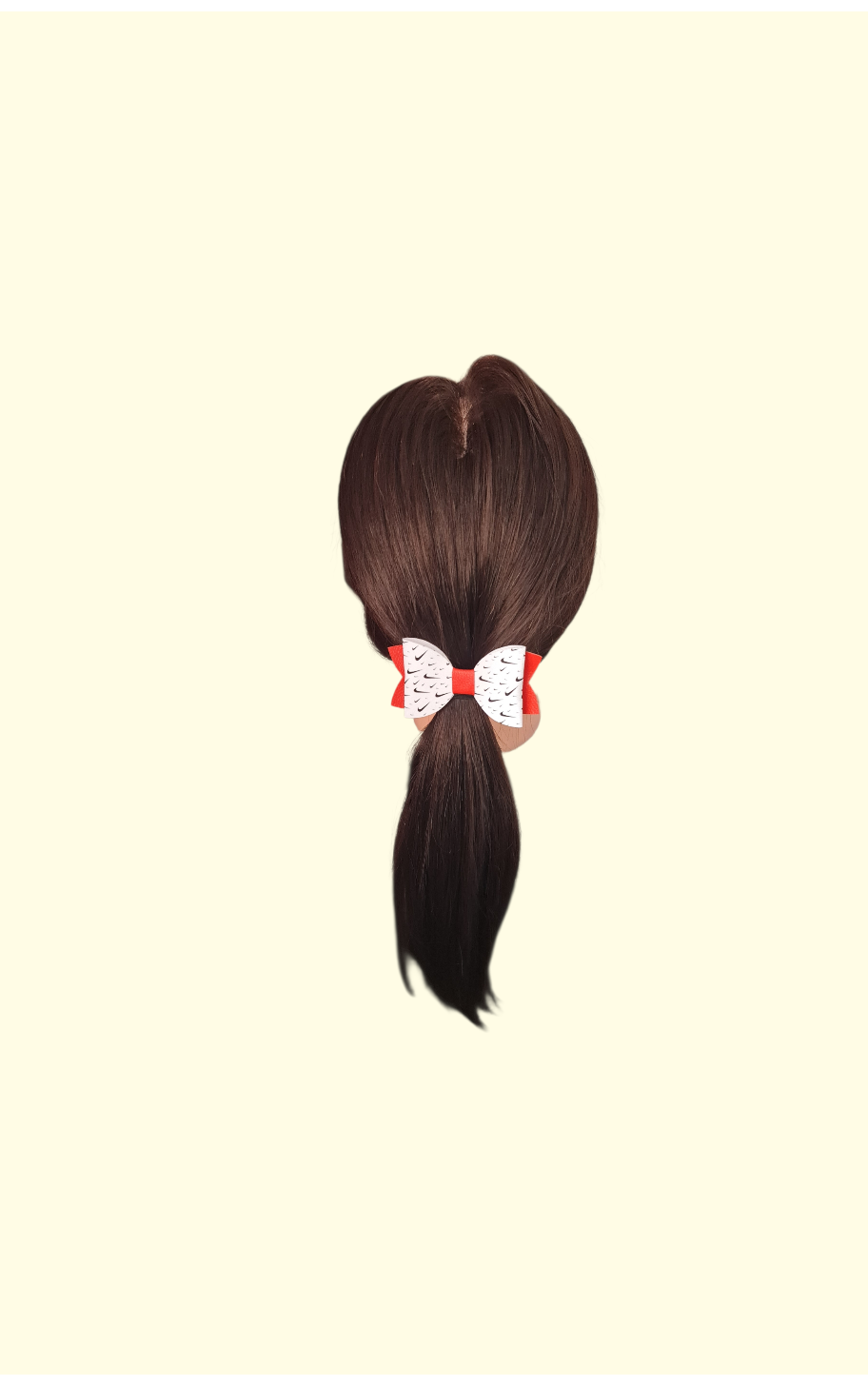 Swoosh Red Hair Bow