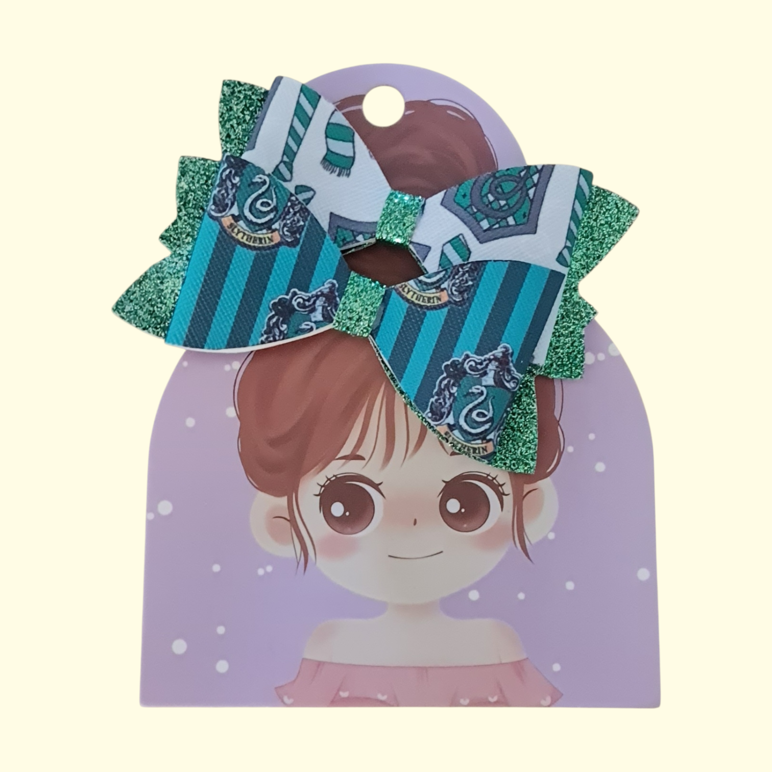 Harry Potter Slytherin Hair Bow x2