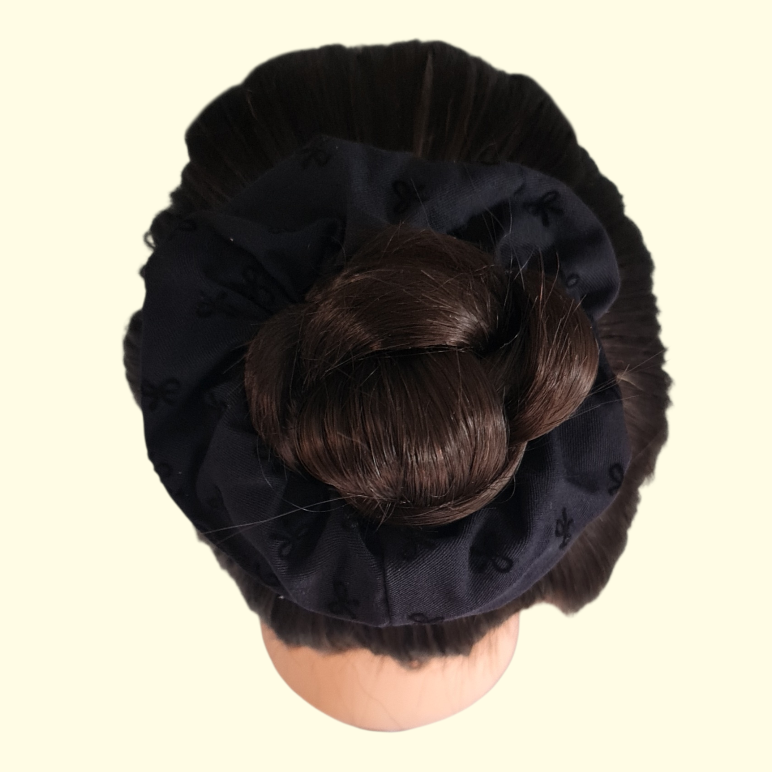 Black Bow Hair Scrunchie