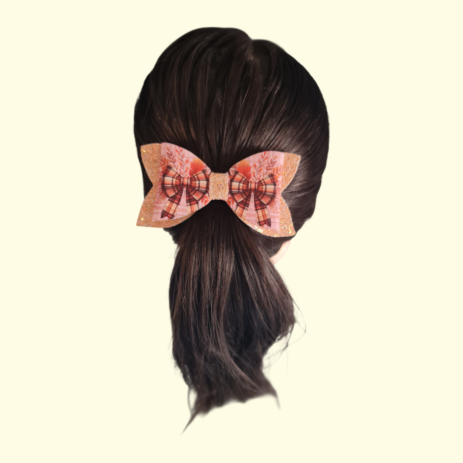 Autumn Bow Pink Hair Bow