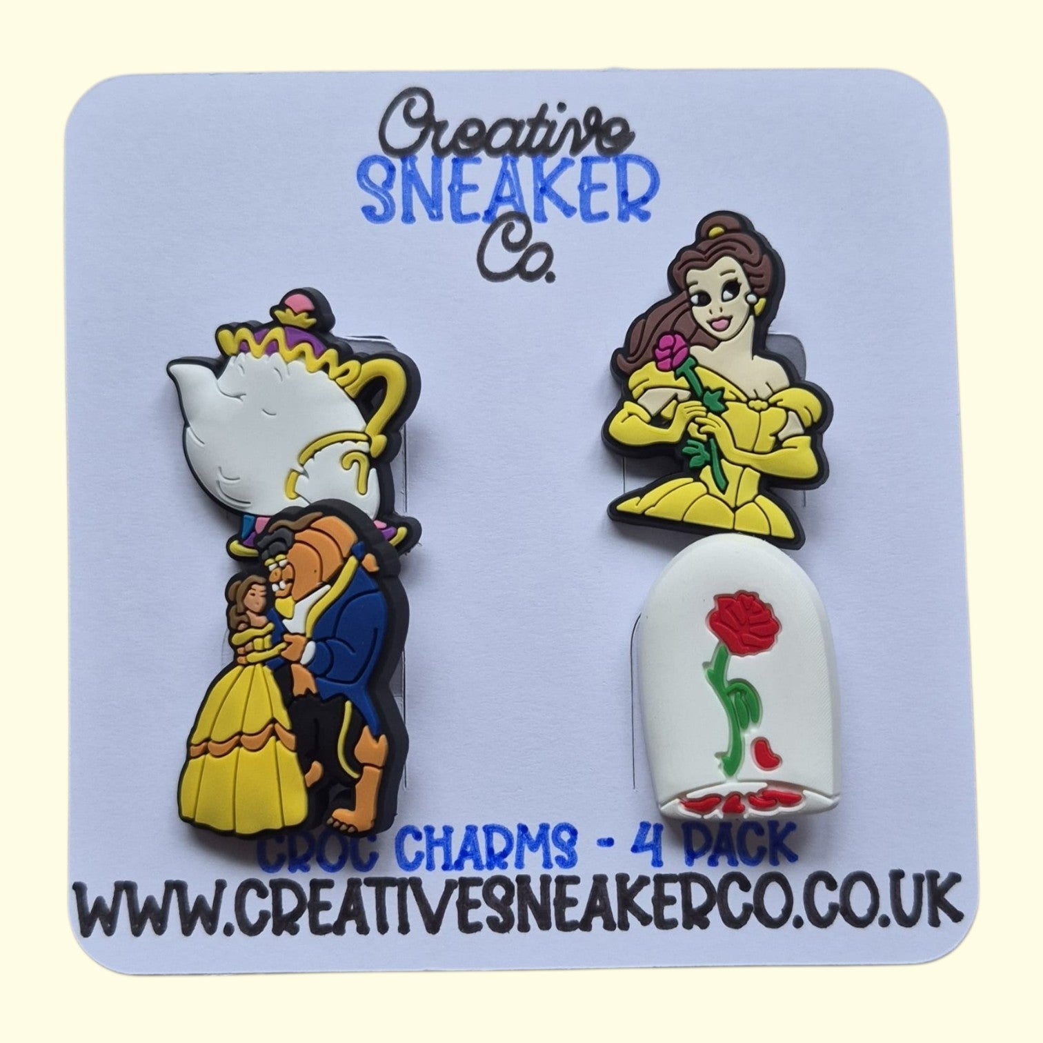 Princess Belle Crocs Charms x4