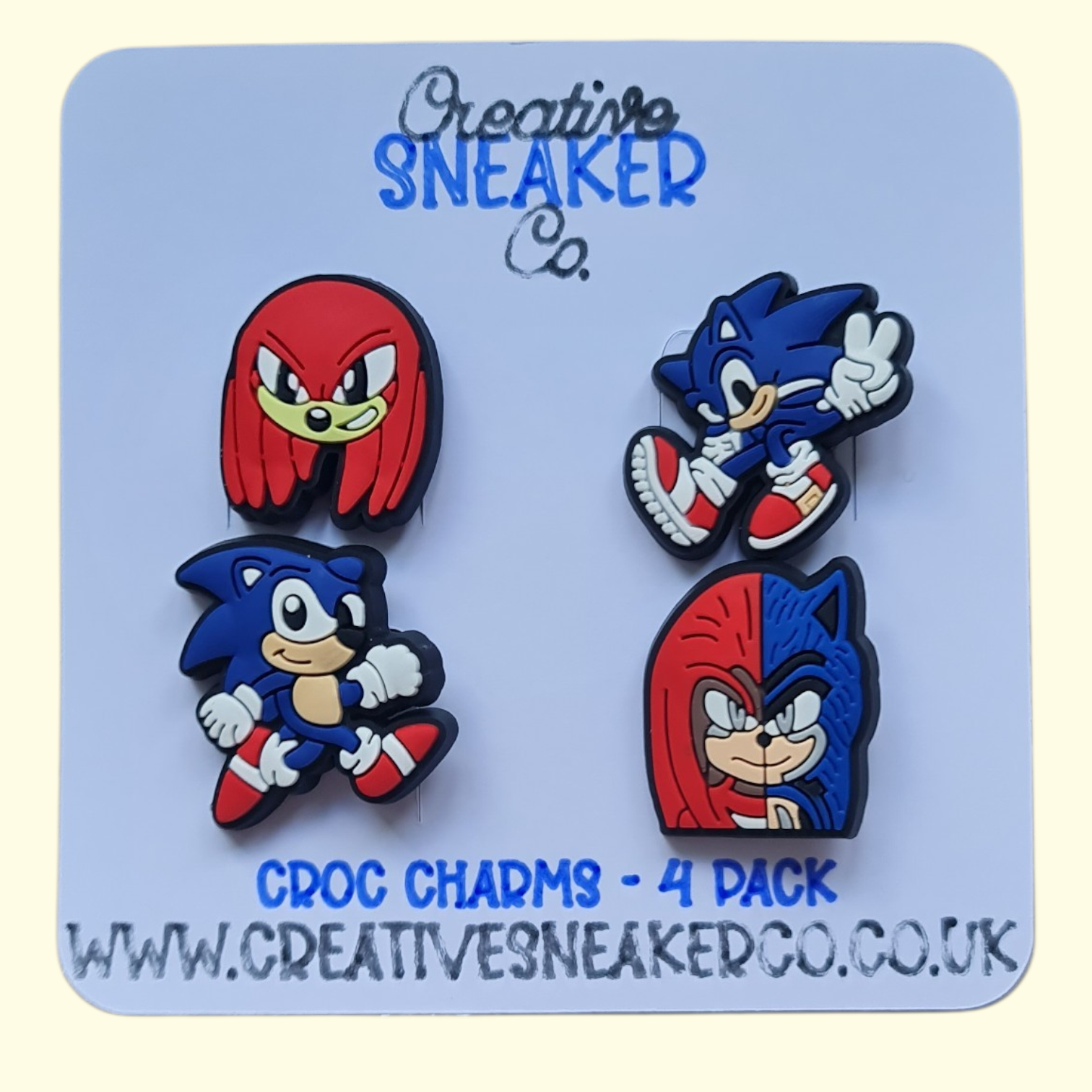 Sonic Crocs Charms x4