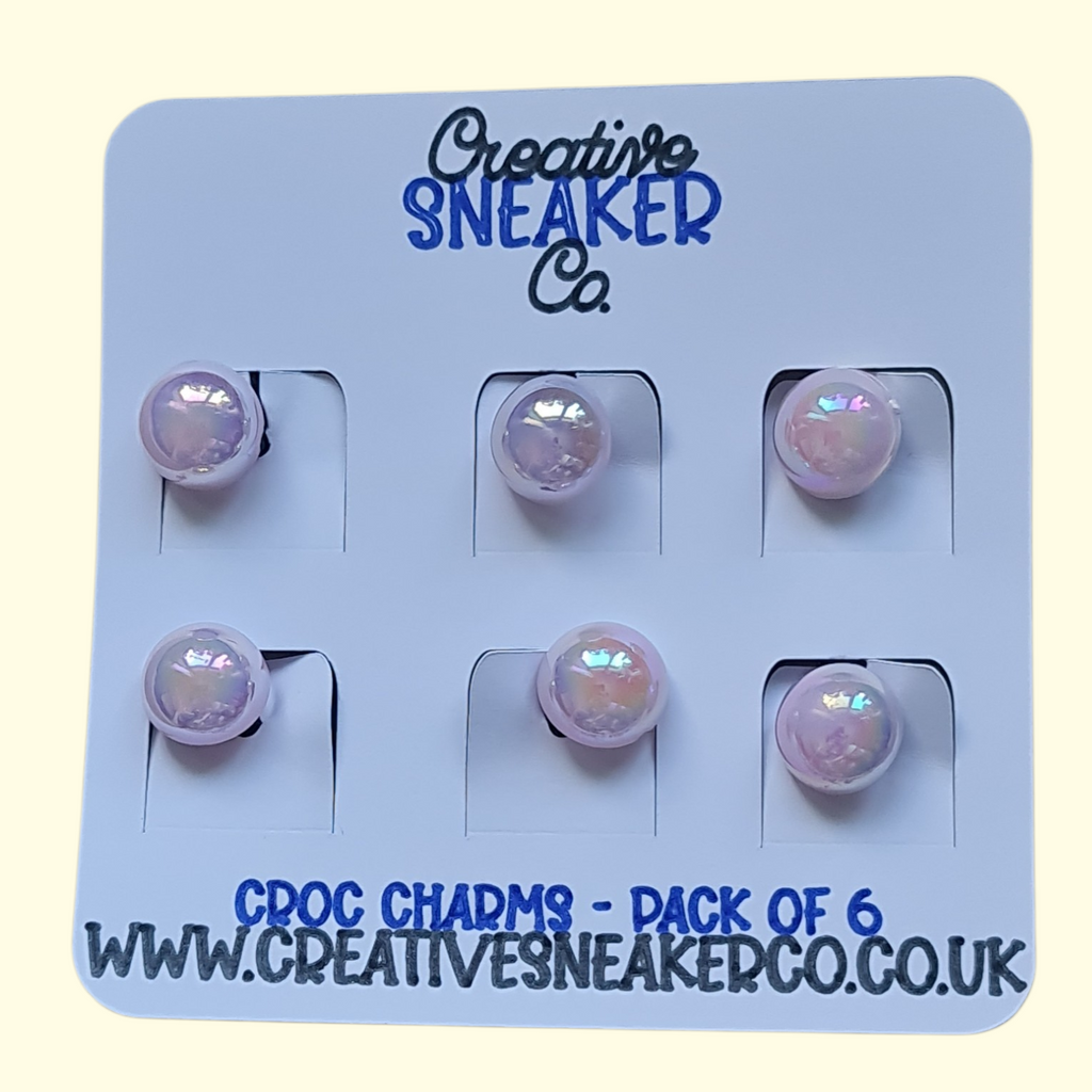 Pink Pearl Crocs Charms x6