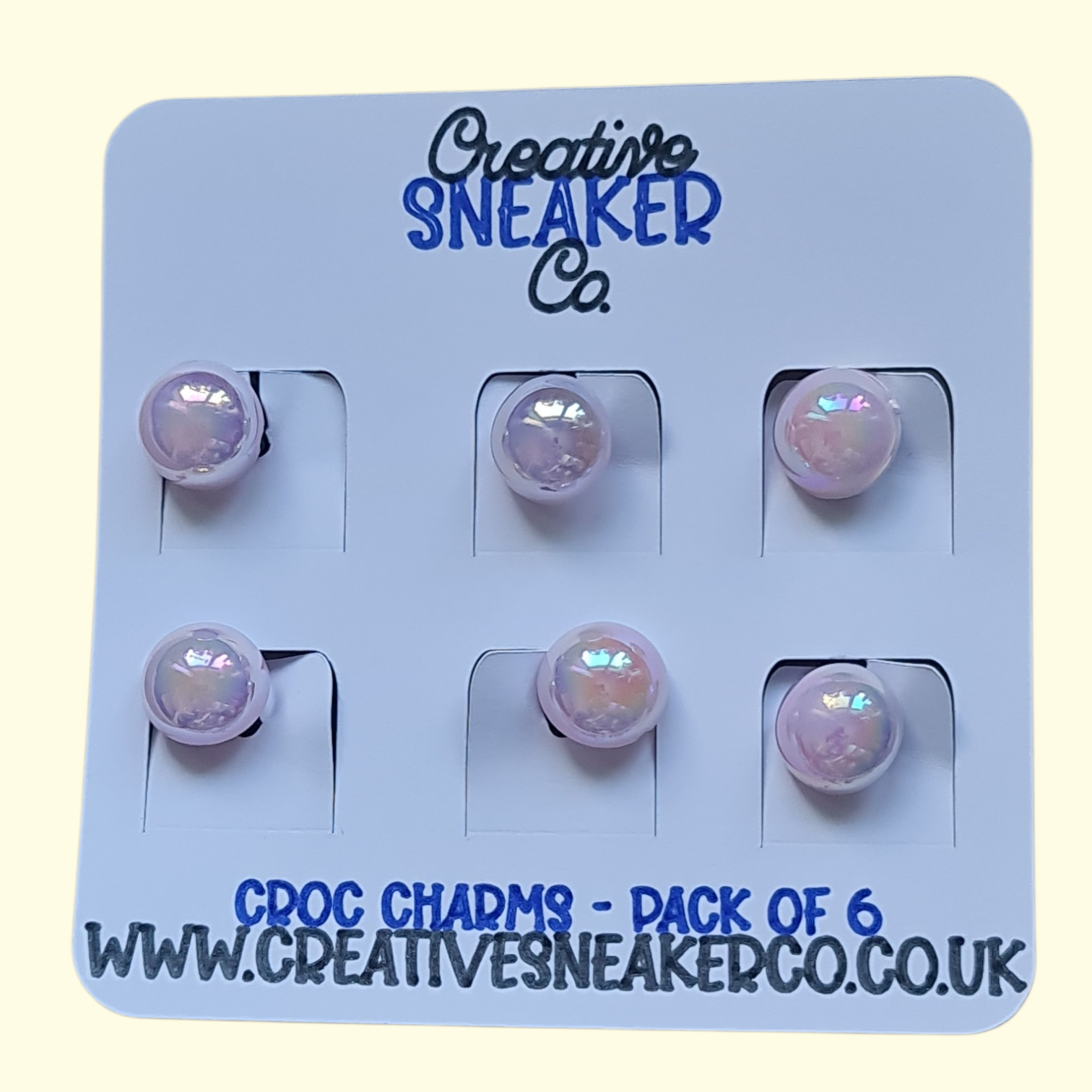 Pink Pearl Crocs Charms x6