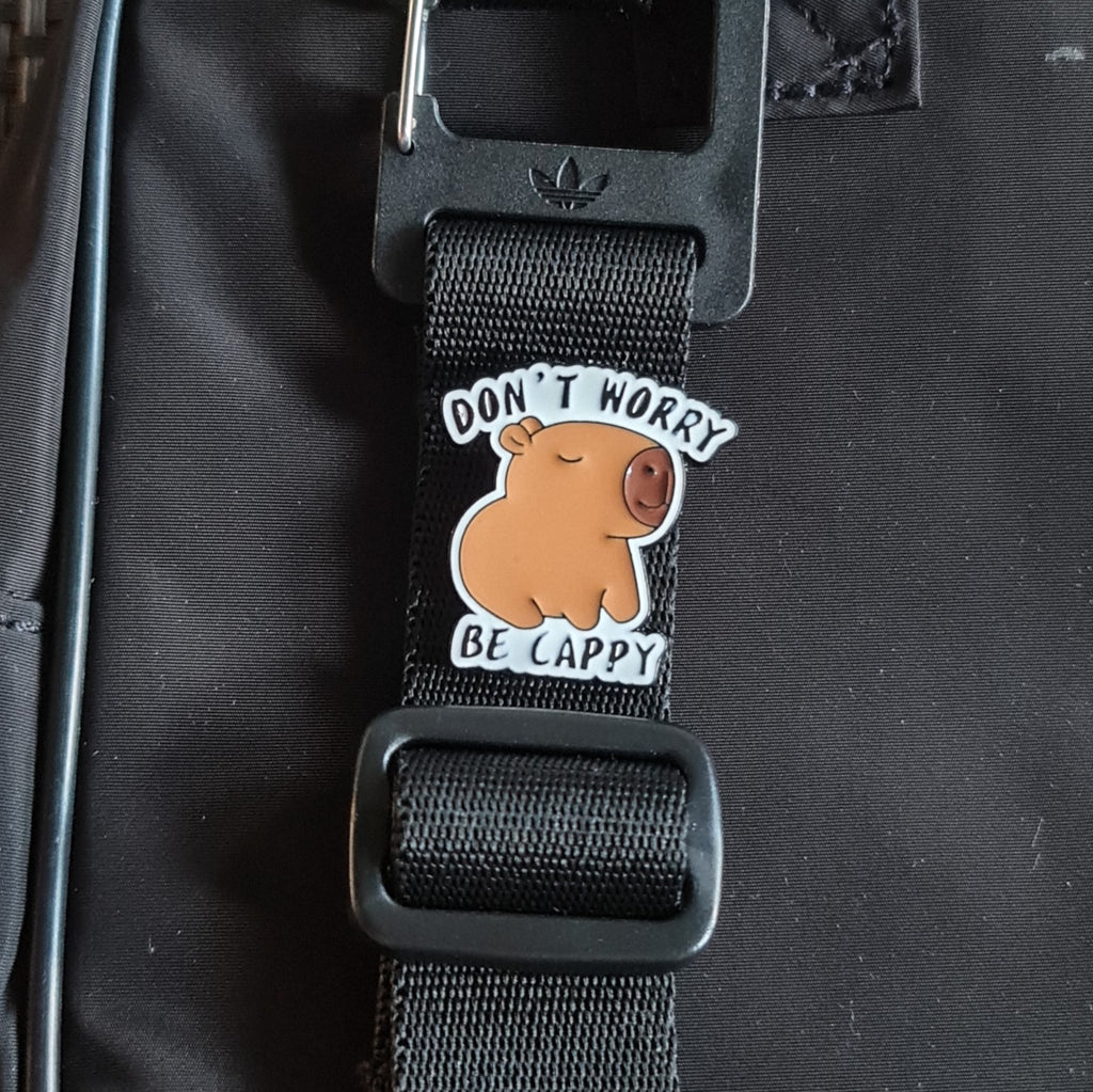 Capybara Don't Worry Pin Badge