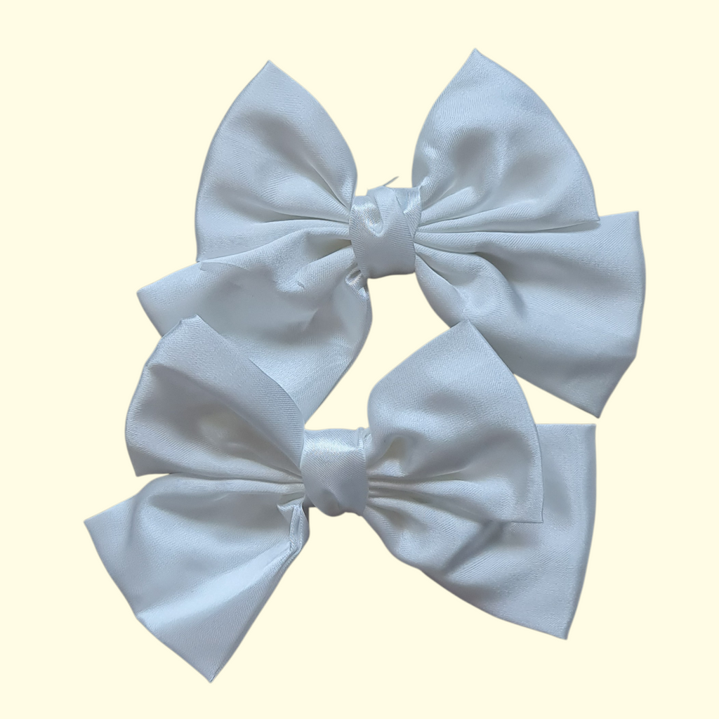 Bow White Crocs Charms x2