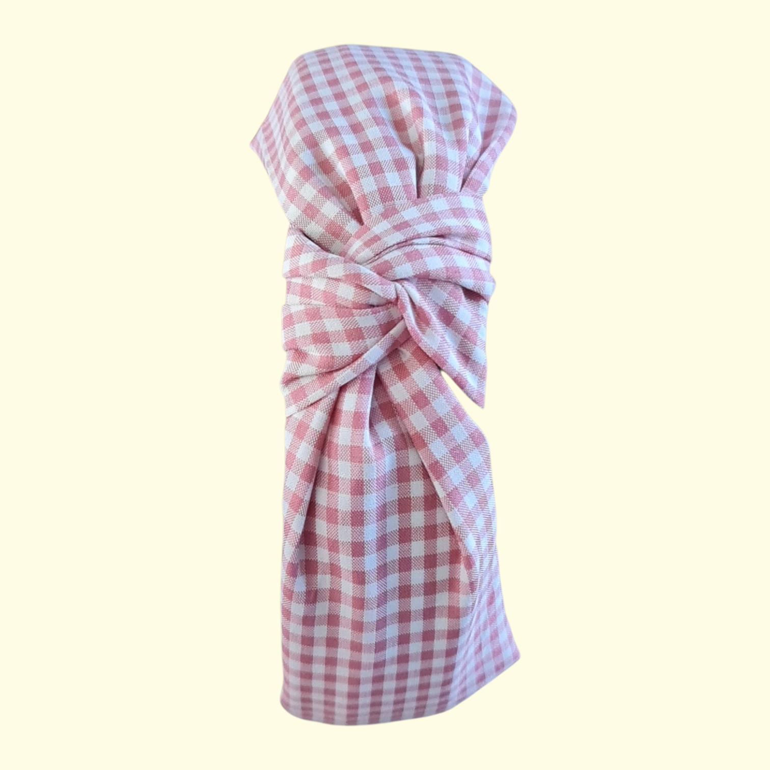 Gingham Pink Knot Headband