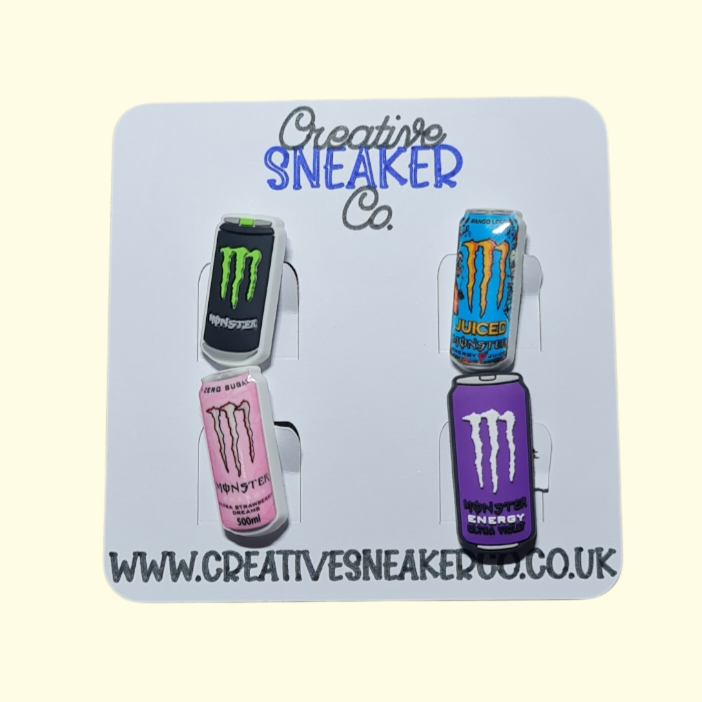 Monster Cans Crocs Charms x4