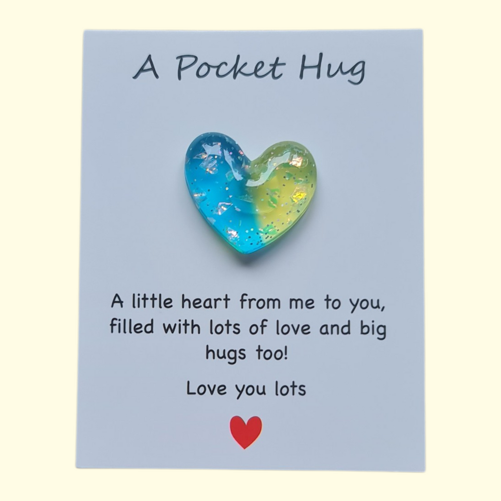 Heart Turquoise Pocket Hug