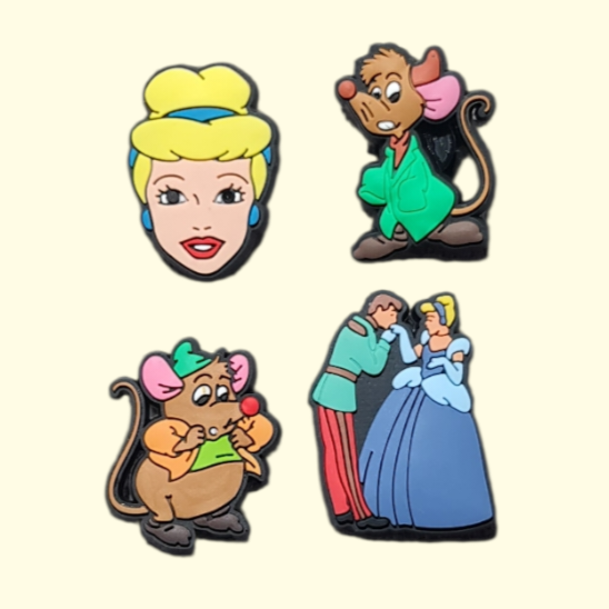 Princess Cinderella Crocs Charms x4