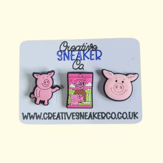 Percy Pig Crocs Charms x3