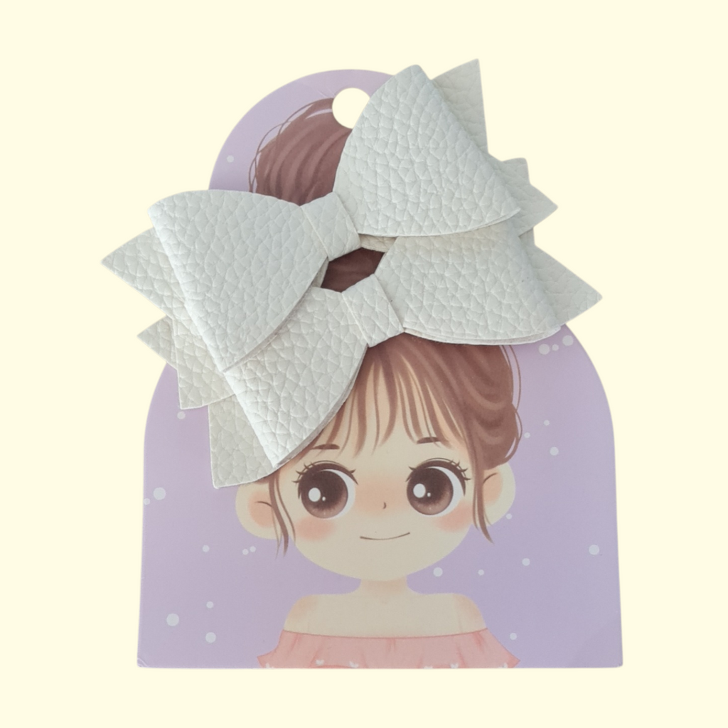 White Hair Bow x2