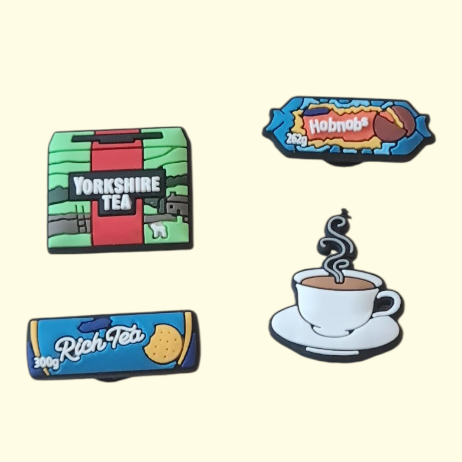 Yorkshire Tea Crocs Charms x4