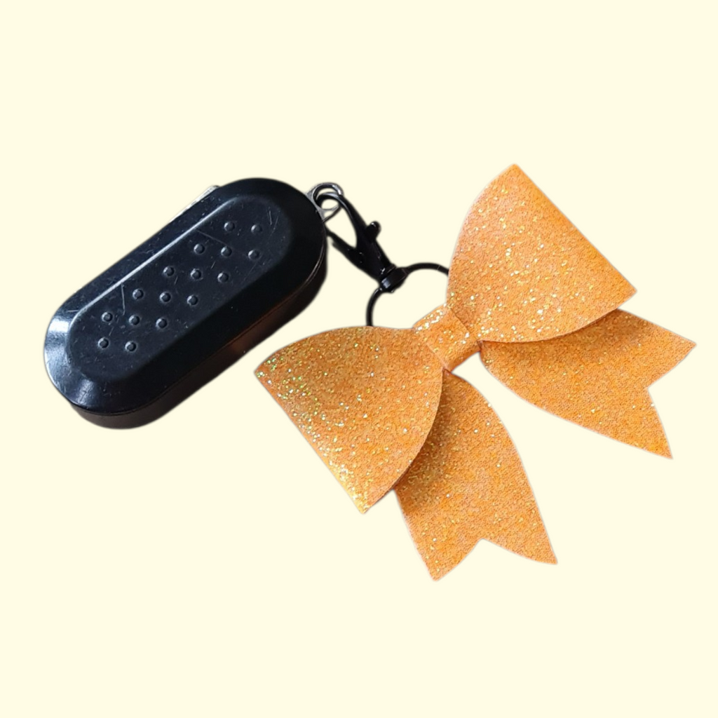 Orange Glitter Bag Charm