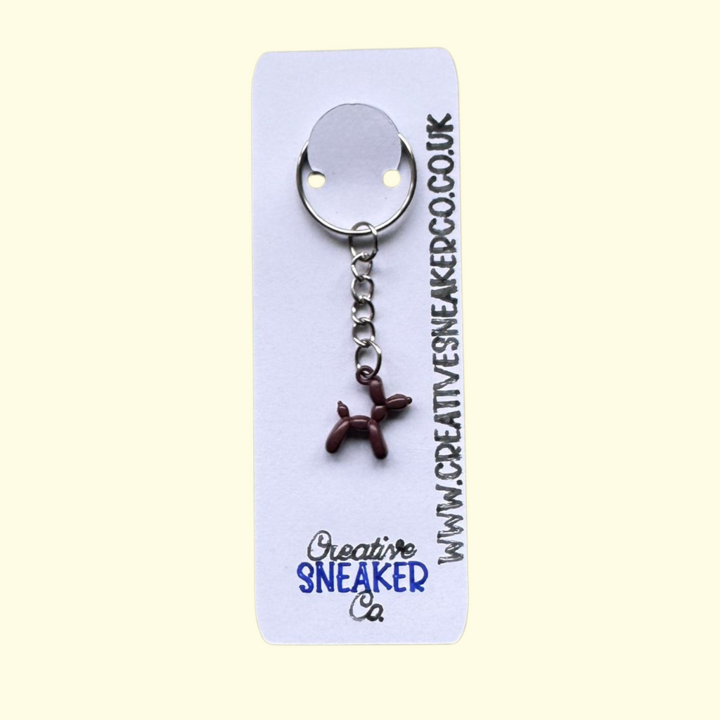 Balloon Dog Brown Keyring