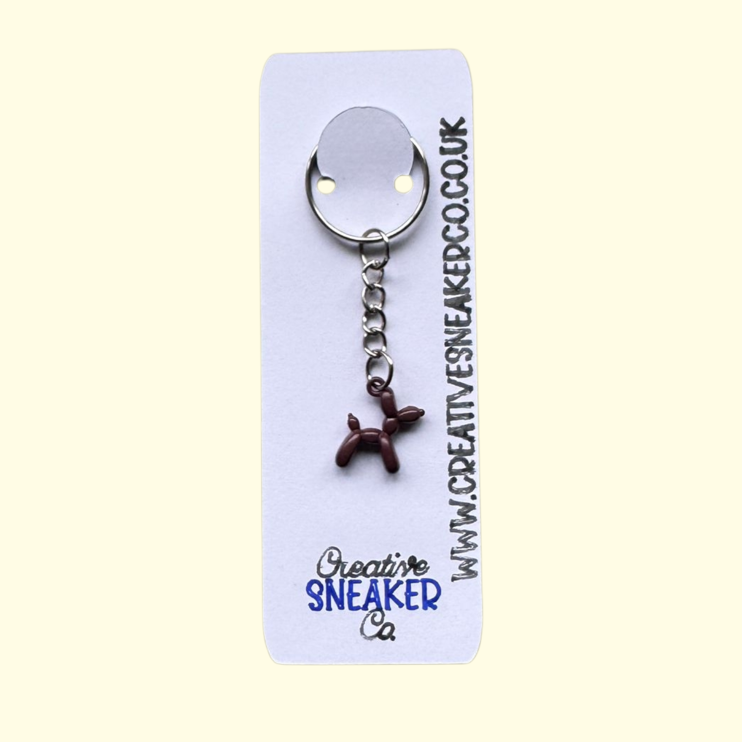 Balloon Dog Brown Keyring