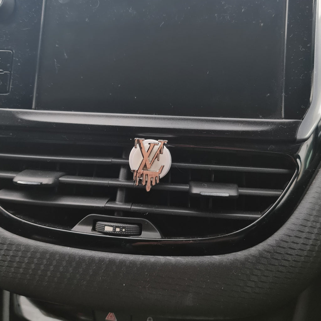 LV Drip Silver Clip In Car Air Freshener