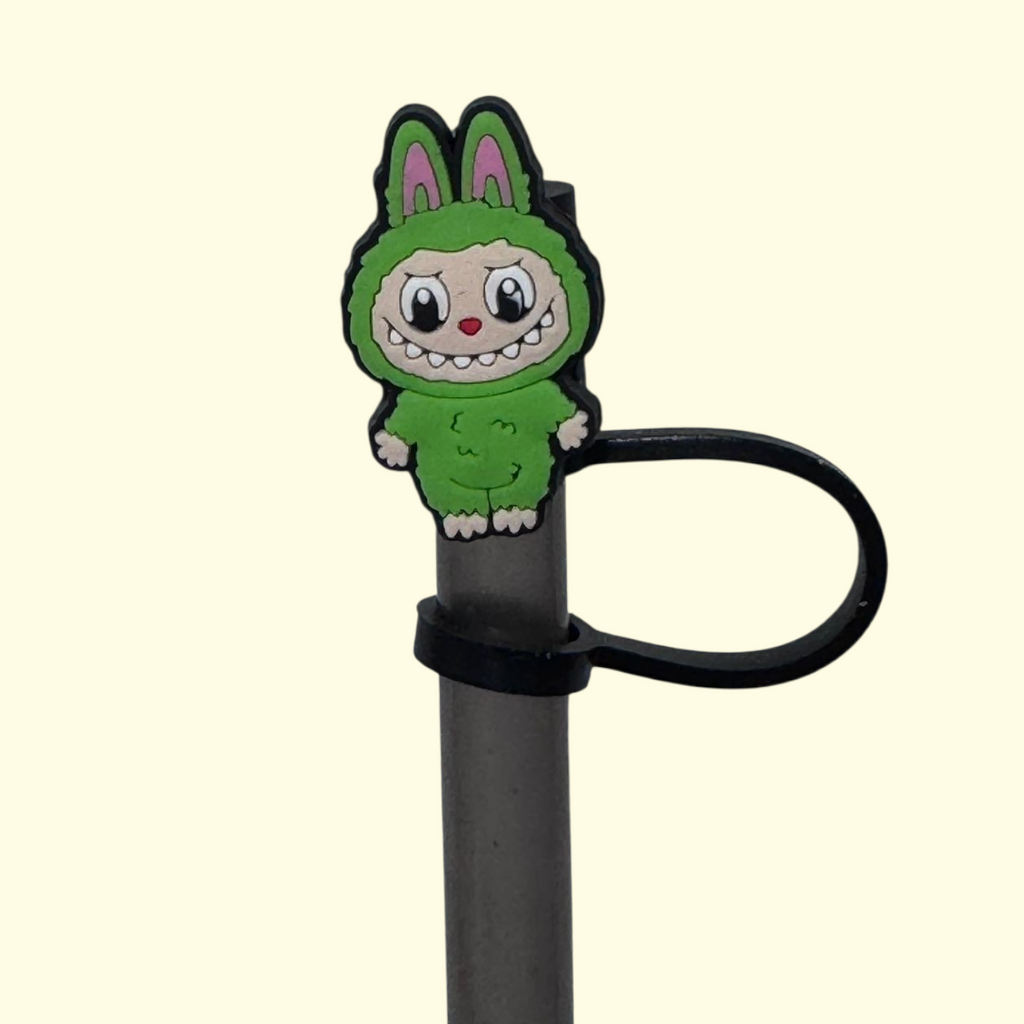Labubu Green Straw Topper