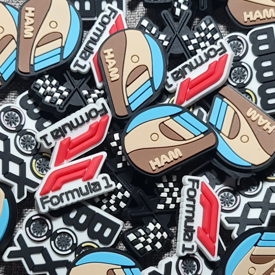 Formula 1 Hamilton Crocs Charms x4