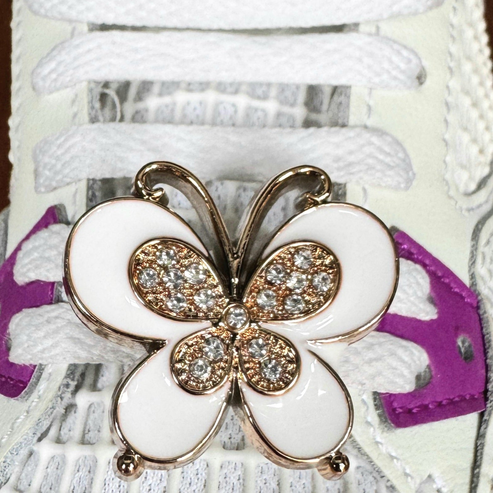 Gold Bling Butterfly Shoelace Charms