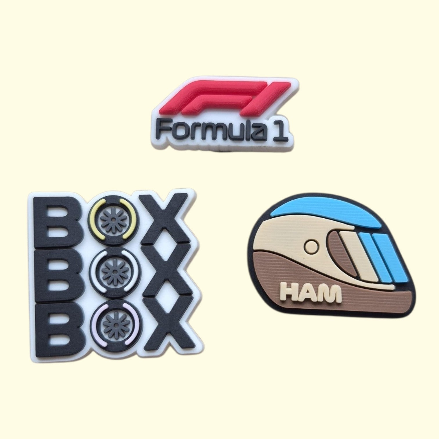 Formula 1 Hamilton Crocs Charms x3