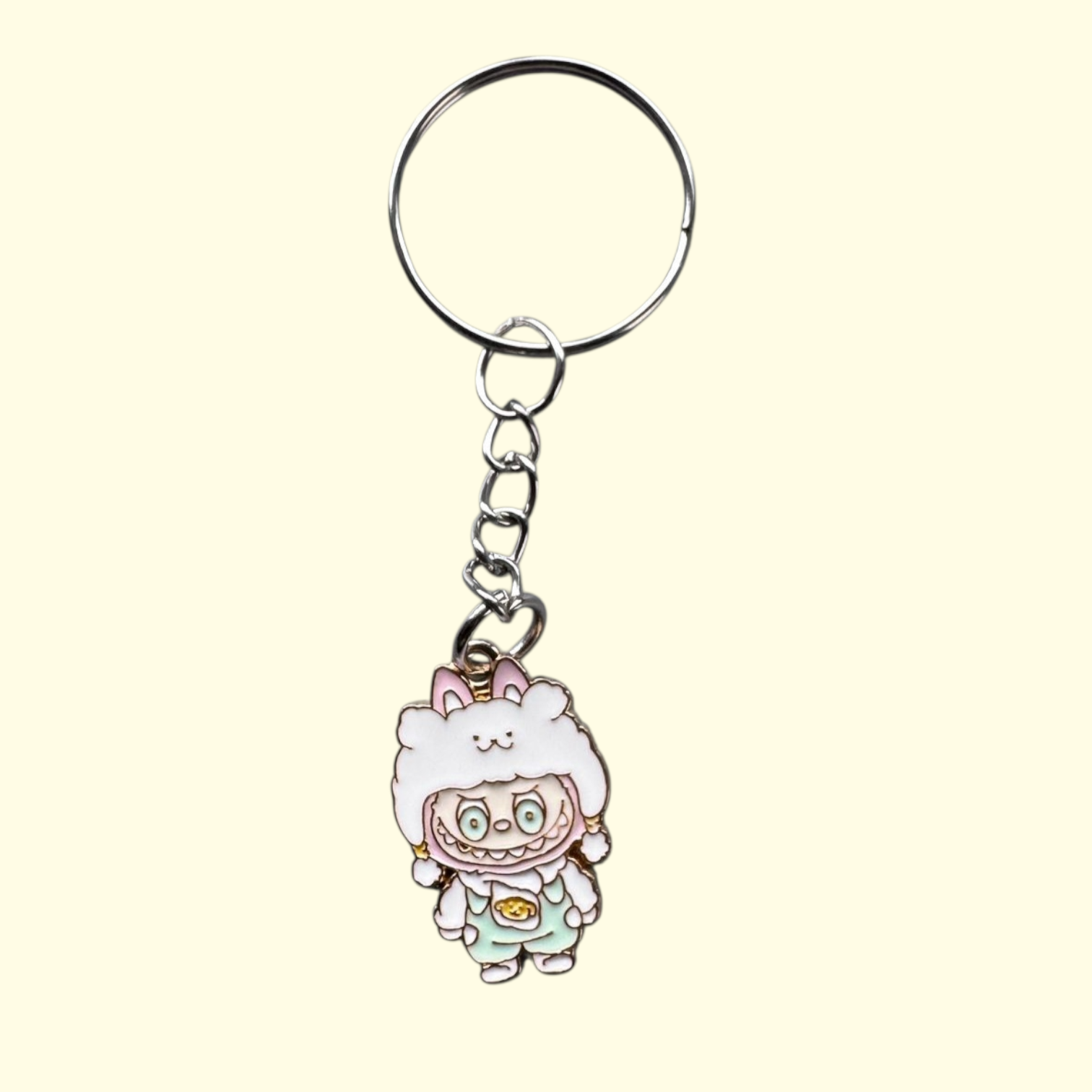 Labubu Pastel White Keyring